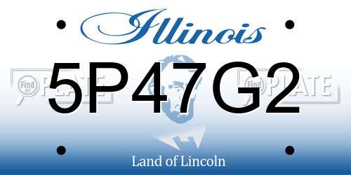 5P47G2 Illinois License Plate