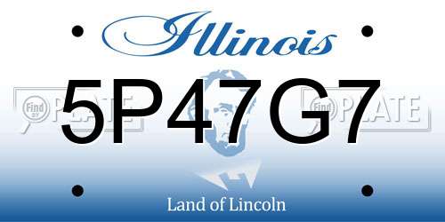5P47G7 Illinois License Plate