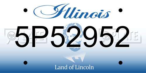5P52952 Illinois License Plate