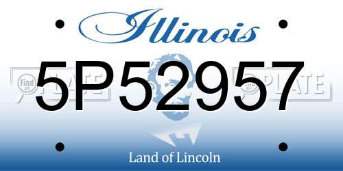 5P52957 Illinois License Plate