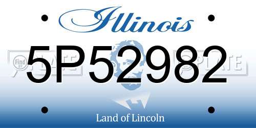 5P52982 Illinois License Plate