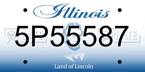 5P55587 Illinois License Plate
