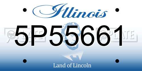 5P55661 Illinois License Plate