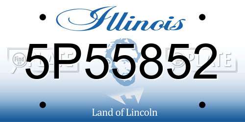 5P55852 Illinois License Plate