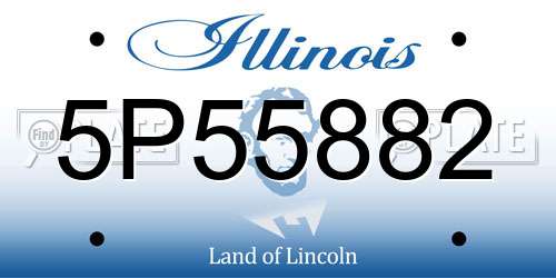 5P55882 Illinois License Plate