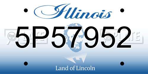 5P57952 Illinois License Plate