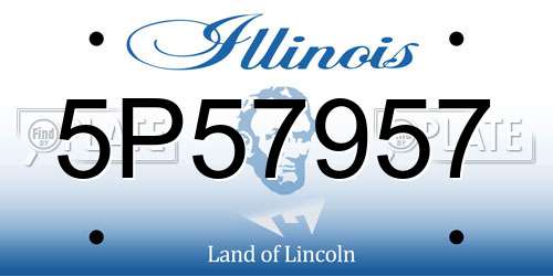 5P57957 Illinois License Plate