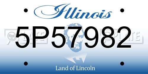 5P57982 Illinois License Plate
