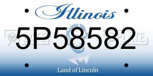 5P58582 Illinois License Plate