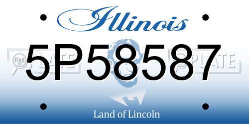 5P58587 Illinois License Plate