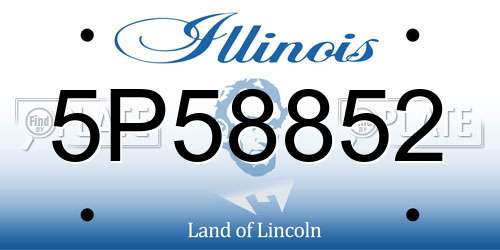 5P58852 Illinois License Plate