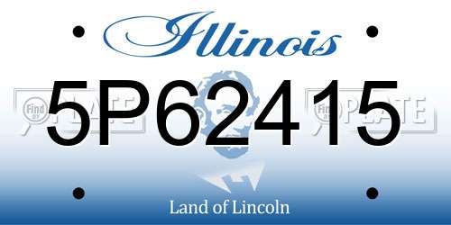 5P62415 Illinois License Plate