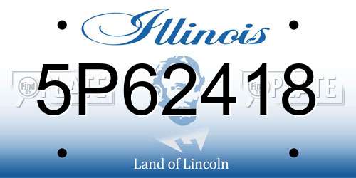 5P62418 Illinois License Plate