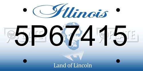 5P67415 Illinois License Plate
