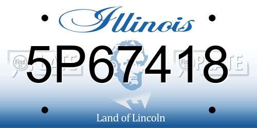 5P67418 Illinois License Plate