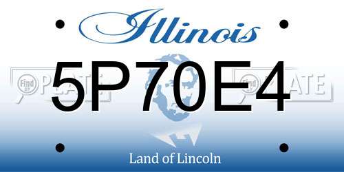 5P70E4 Illinois License Plate