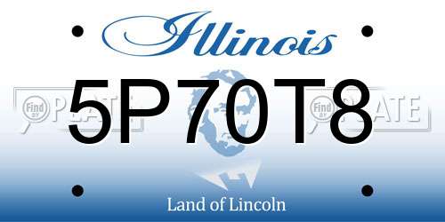 5P70T8 Illinois License Plate
