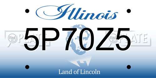 5P70Z5 Illinois License Plate