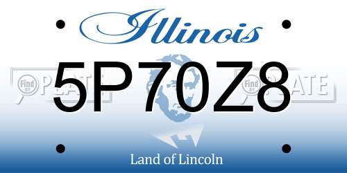 5P70Z8 Illinois License Plate