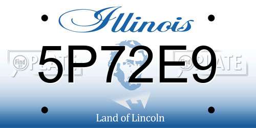 5P72E9 Illinois License Plate