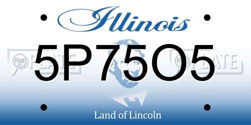 5P75O5 Illinois License Plate