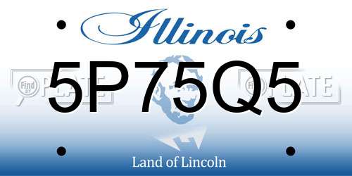 5P75Q5 Illinois License Plate