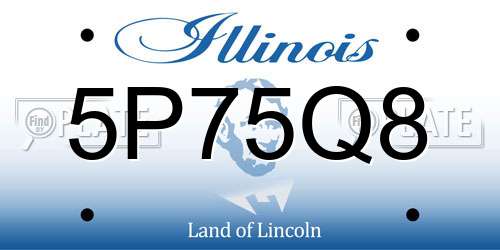 5P75Q8 Illinois License Plate