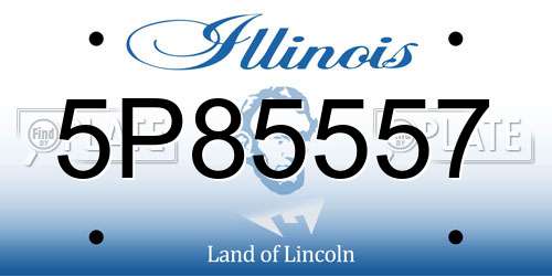 5P85557 Illinois License Plate