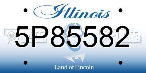 5P85582 Illinois License Plate