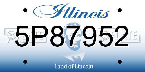 5P87952 Illinois License Plate