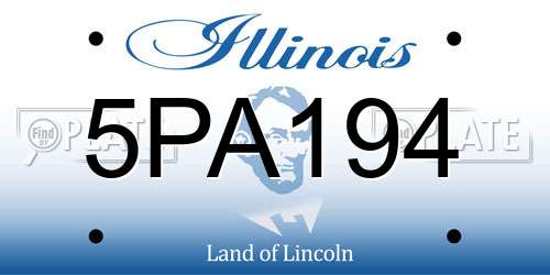5PA194 Illinois License Plate