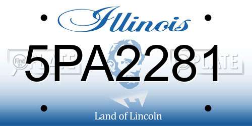5PA2281 Illinois License Plate