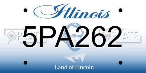 5PA262 Illinois License Plate