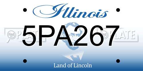 5PA267 Illinois License Plate