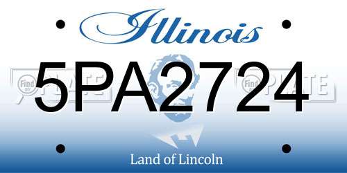 5PA2724 Illinois License Plate