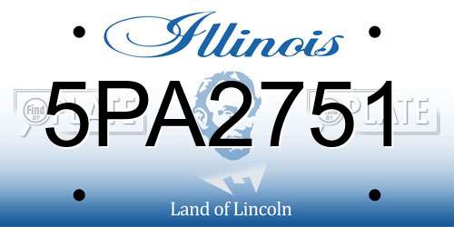 5PA2751 Illinois License Plate