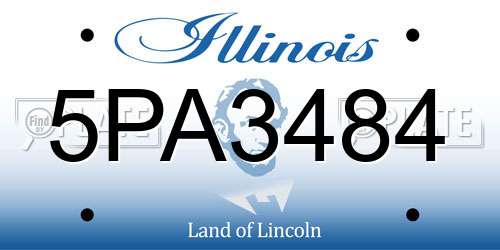 5PA3484 Illinois License Plate