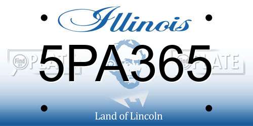 5PA365 Illinois License Plate