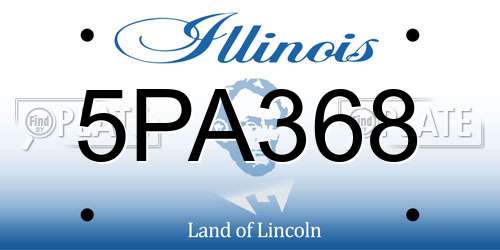 5PA368 Illinois License Plate