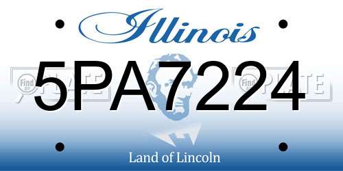 5PA7224 Illinois License Plate