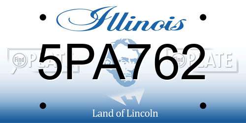 5PA762 Illinois License Plate