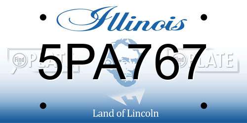 5PA767 Illinois License Plate