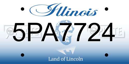 5PA7724 Illinois License Plate