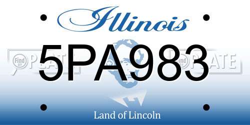 5PA983 Illinois License Plate