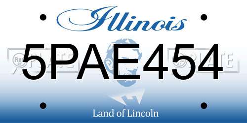 5PAE454 Illinois License Plate
