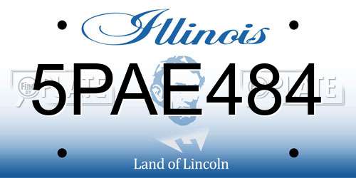 5PAE484 Illinois License Plate