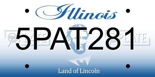 5PAT281 Illinois License Plate