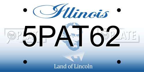 5PAT62 Illinois License Plate