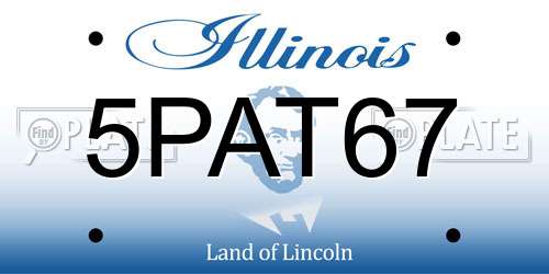 5PAT67 Illinois License Plate