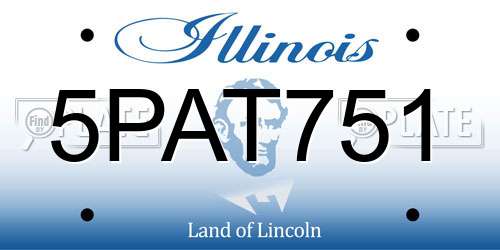 5PAT751 Illinois License Plate